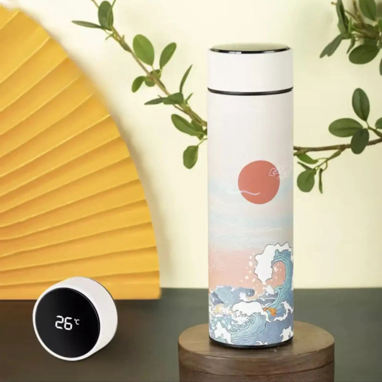 Oriental Style Thermos Smart tempeture Stainless Steel