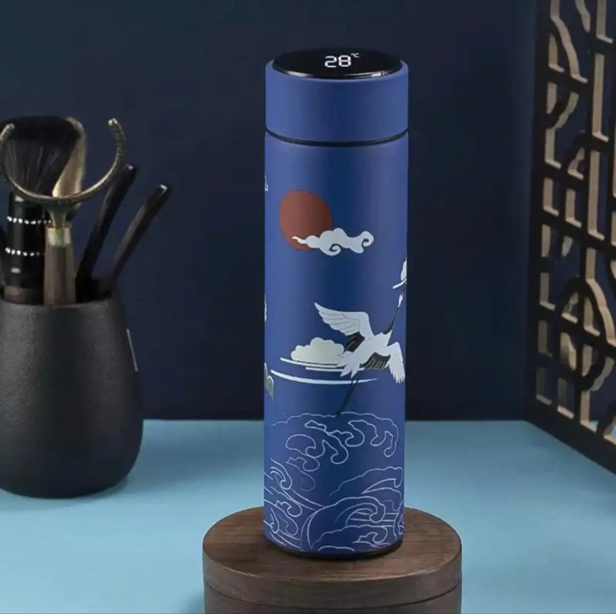 Oriental Style Thermos Smart tempeture Stainless Steel