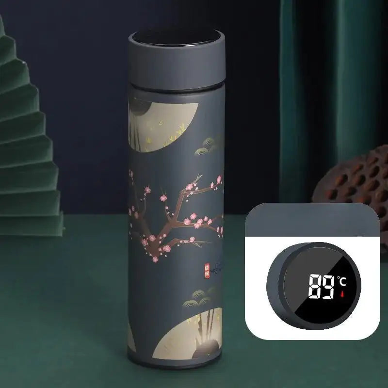 Oriental Style Thermos Smart tempeture Stainless Steel