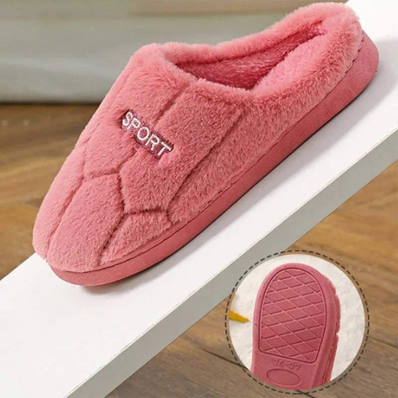 Plush House Slippers Winter Warm Fuzzy