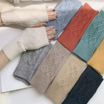 Half Finger Gloves for Women Winter