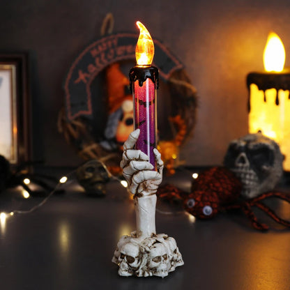 Halloween Candles lights,Decorative Table Lamp,Skeleton Hand Lanterns