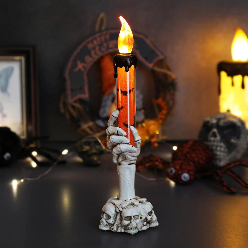 Halloween Candles lights,Decorative Table Lamp,Skeleton Hand Lanterns