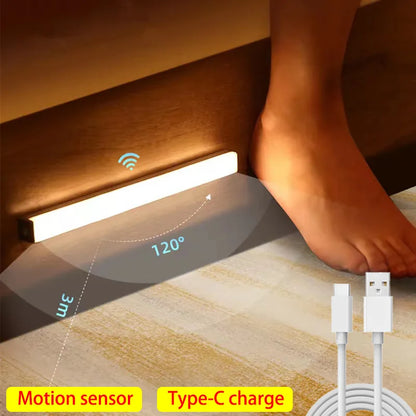 Night Light Motion Sensor Light Wireless LED TYPE-C Rechargeable Lamp