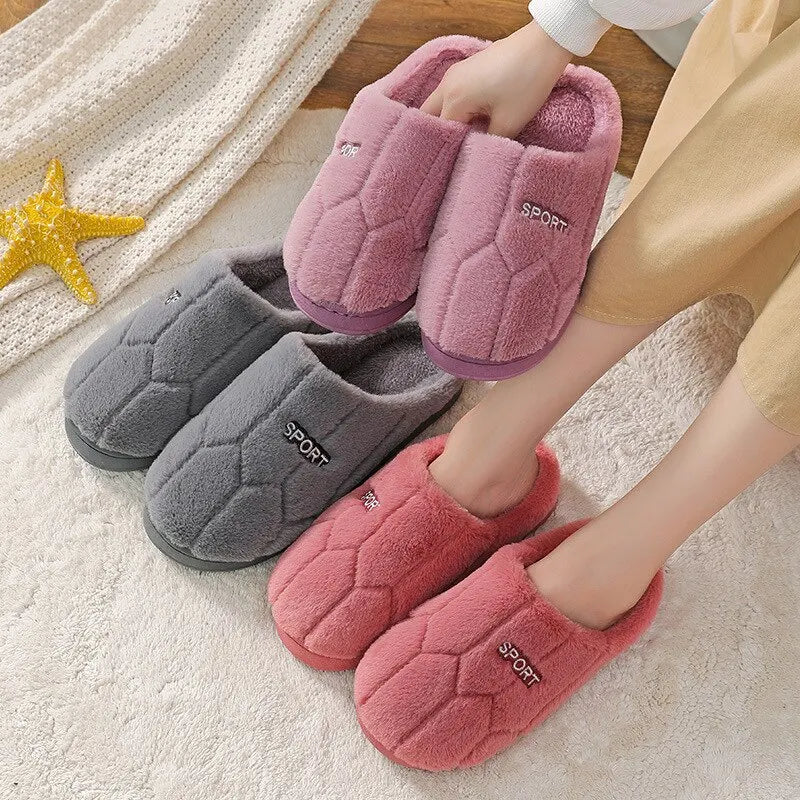 Plush House Slippers Winter Warm Fuzzy