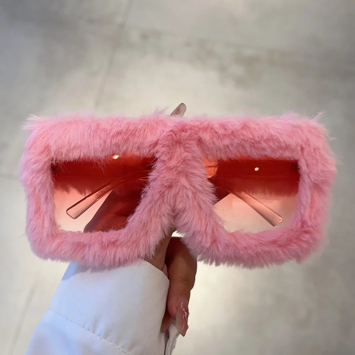 New Fashion Furrry Frame Gradient Shades