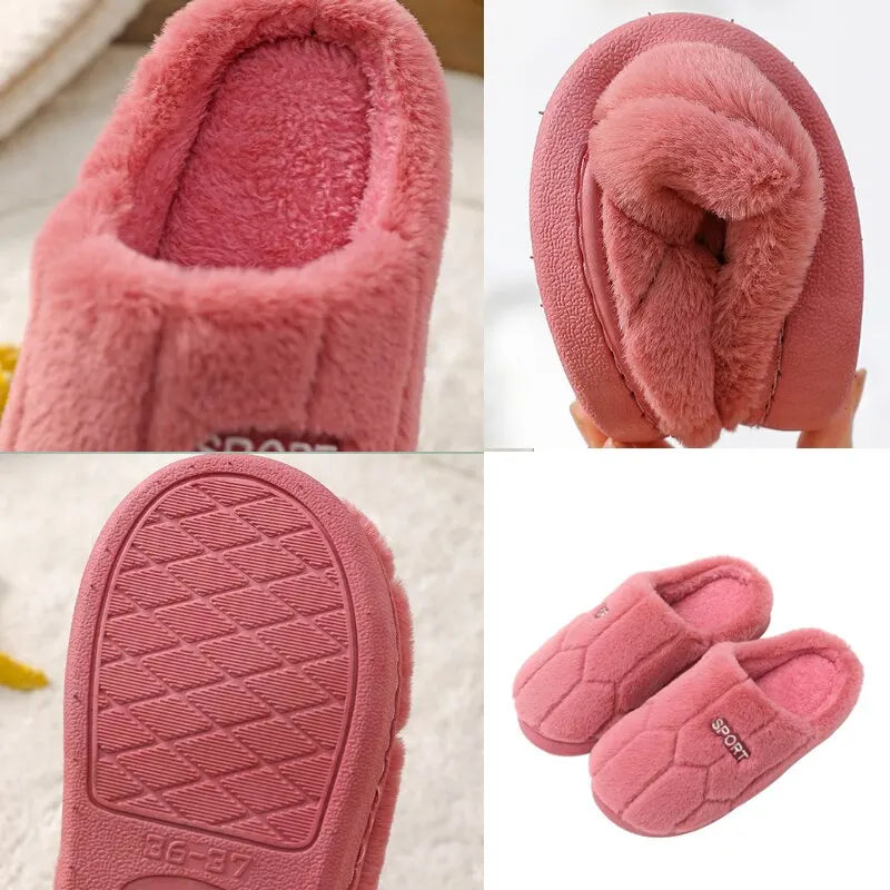 Plush House Slippers Winter Warm Fuzzy