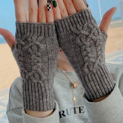 Half Finger Gloves for Women Winter