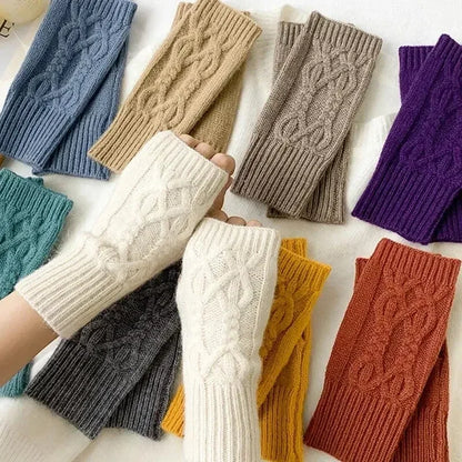 Half Finger Gloves for Women Winter