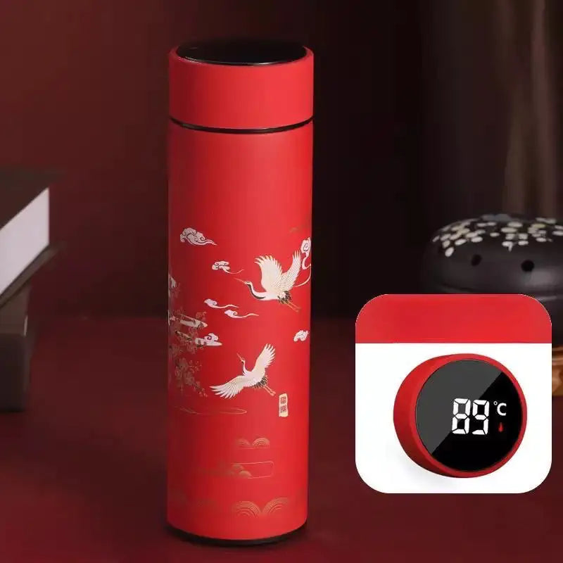 Oriental Style Thermos Smart tempeture Stainless Steel