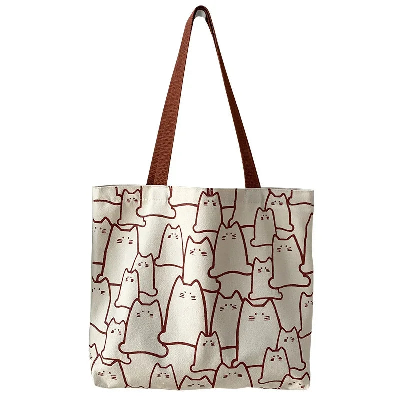 Cute Cat Shopper Handbags