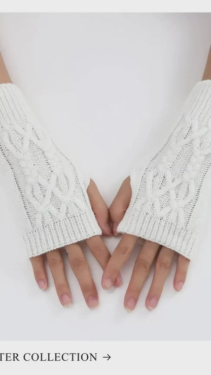 Half Finger Gloves for Women Winter